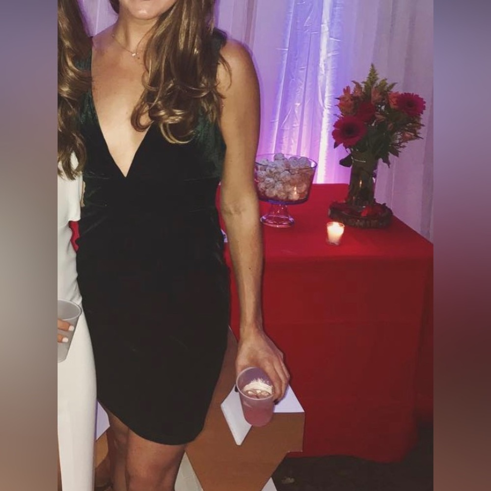 Lulus green velvet mini